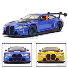 1:32 BMW M4 GT3 Modelo Coche Aleación Diecast Vehículo de Juguete Colección Niños Regalo Azul