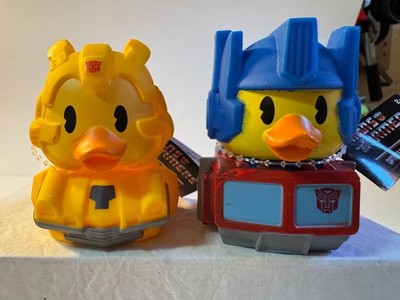 Duckalooz Hasbro Transformers OPTIMUS PRIME & BUMBLE BEE Rubber Duck 2 1/2'' NWT