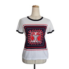 Valentino T-Shirt mit mehrfarbigen bedruckten Details