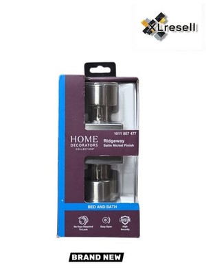 Home Decorators Collection Ridgeway Satin Nickel Privacy Bed/Bath Door Knob