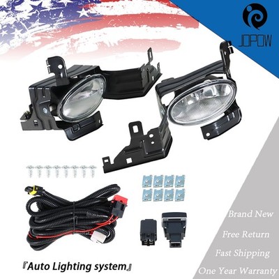 Fog Lamps Assembly w/ Switch Wiring For 11-12 Honda Accord Driver+Passenger Side