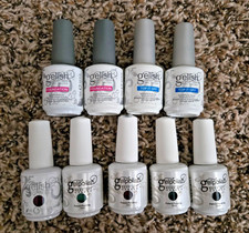 Gelish Gel Polish Bundle (9 Bottles)– (2) Top & (2)Base Coats + (5) Mixed Colors