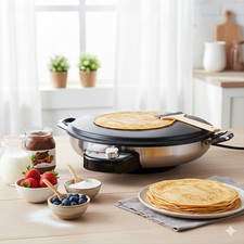 Elektrischer Fladenbäcker Crêpes Maker Gastro Fladenbrot & Tortilla Gerät KE1005