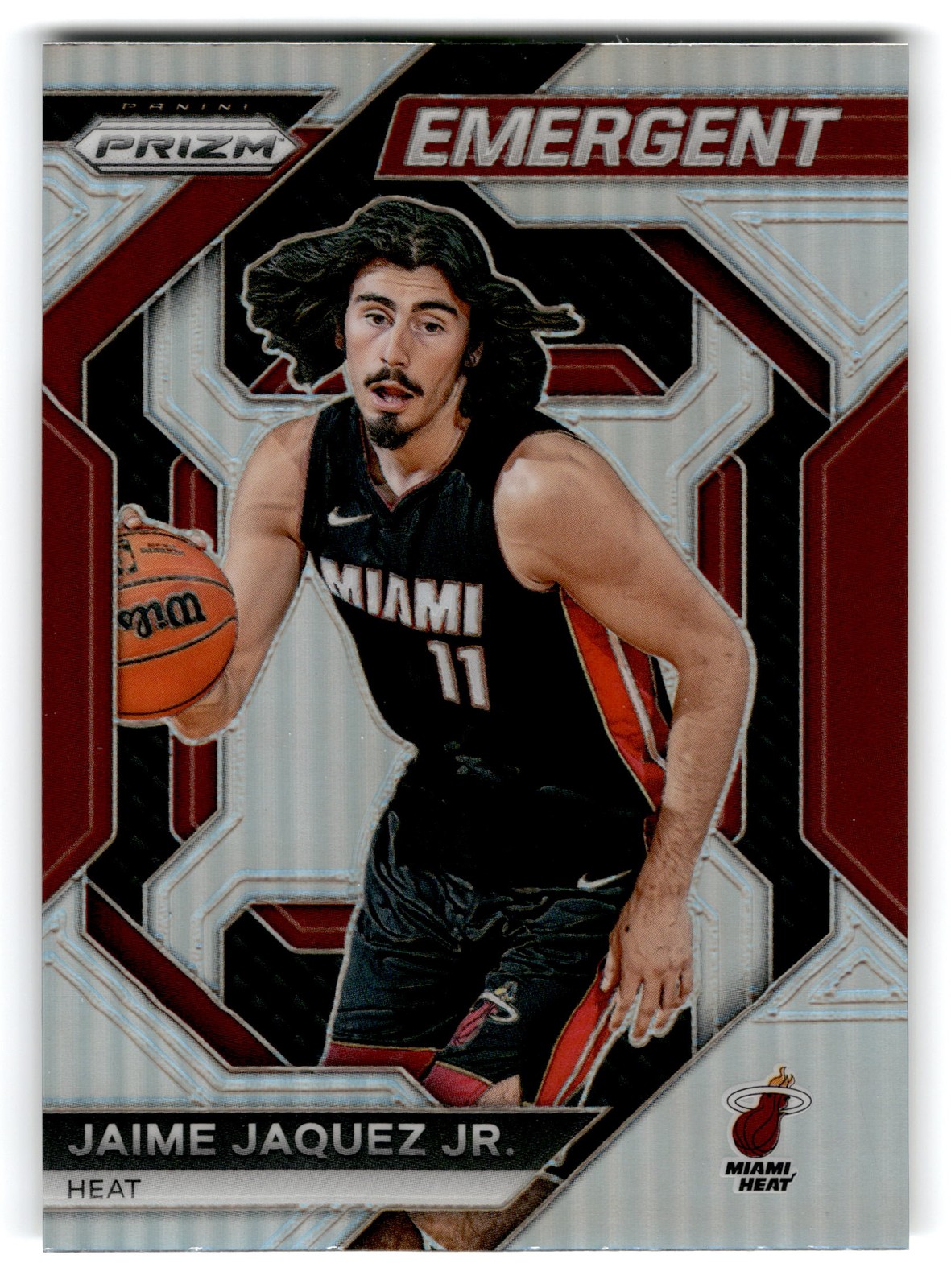 2023-24 Panini Prizm #23 Jaime Jaquez Jr. Emergent Prizms Silver