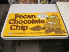 Baskin Robbins ice cream 1983 PECAN CHOCOLATE CHIP store sign poster poker game