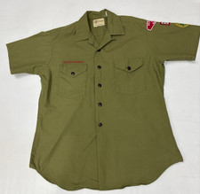 Boy Scout Uniform Shirt 1960's Adult Medium Short Sleeve Baltimore Troop 879