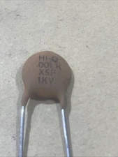 100 pcs  - .001uF  1000V  Capacitor - Hi-Q Ceramic Disk Radial 10% X5F NEW