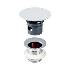 Valvola a stelo Geberit 152050211 cromata, 1 1/4" x 50 mm, con tappo di scarico