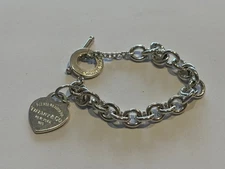 Tiffany-style Silver Bracelet Please Return To