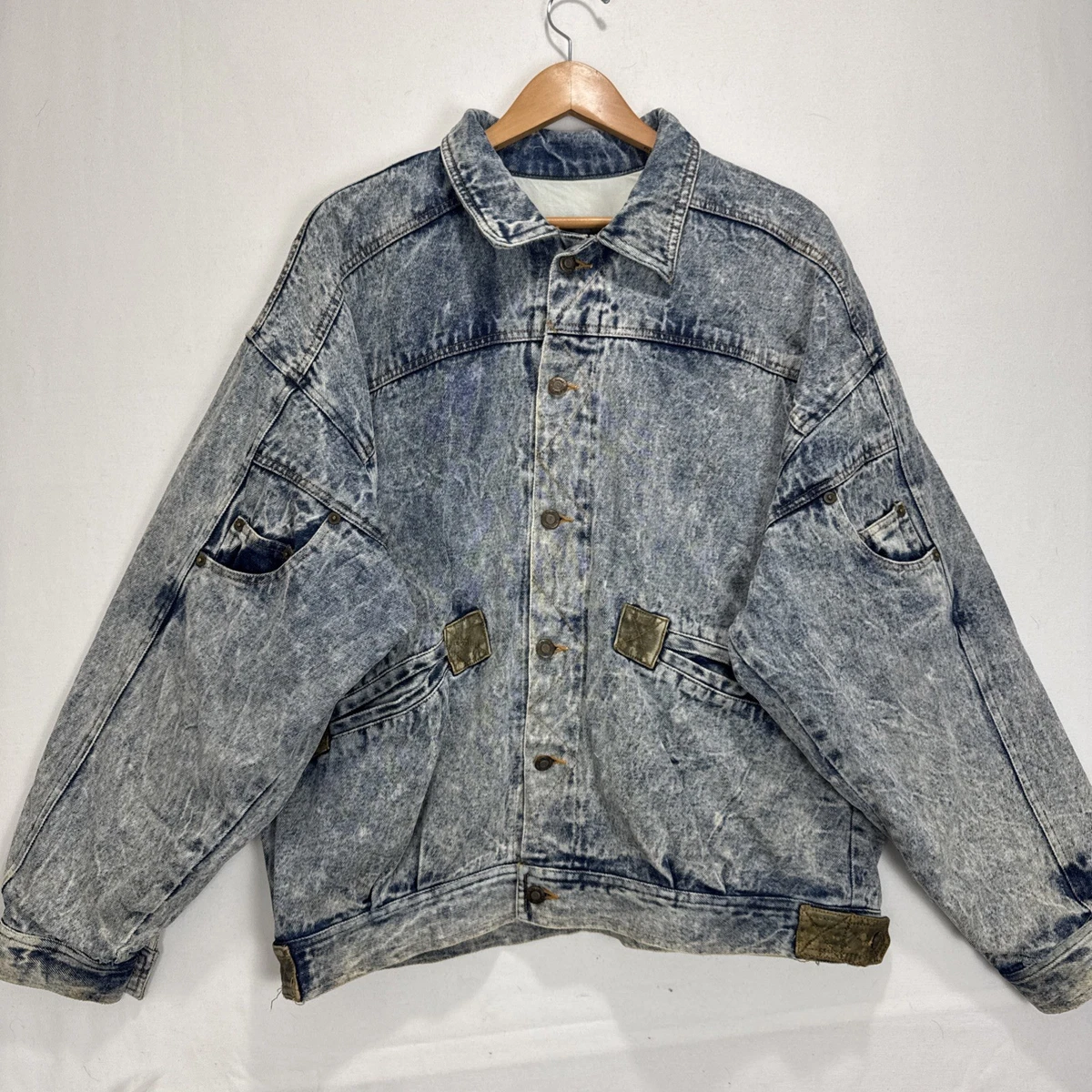 Mens Acid Wash Denim Jacket In Vintage Outerwear Coats & Jackets