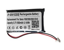 Replacement 850mAh 2PIN Battery For Sena 10S /20S /20S-EVO-01 Motorcycle Headset