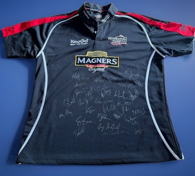 Vintage Edinburgh #3 Rugby Union Shirt Kooga Trikot Herren 3XL SIGNIERT (B56)