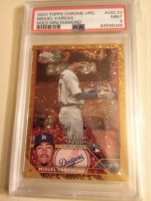 2023 Topps Chrome Update Miguel Vargas #23/50 GOLD MINI #USC33 Graded PSA 9 MINT
