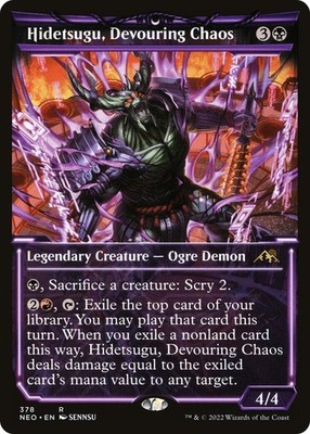 Hidetsugu, Devouring Chaos (Showcase) - 378 - LP Foil Kamigawa: Neon Dynasty ...