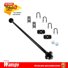 For 2000lbs Trailer Axle 4 lug-4' 61' Hub Face 46' Spring Center with U-Bolt Kit