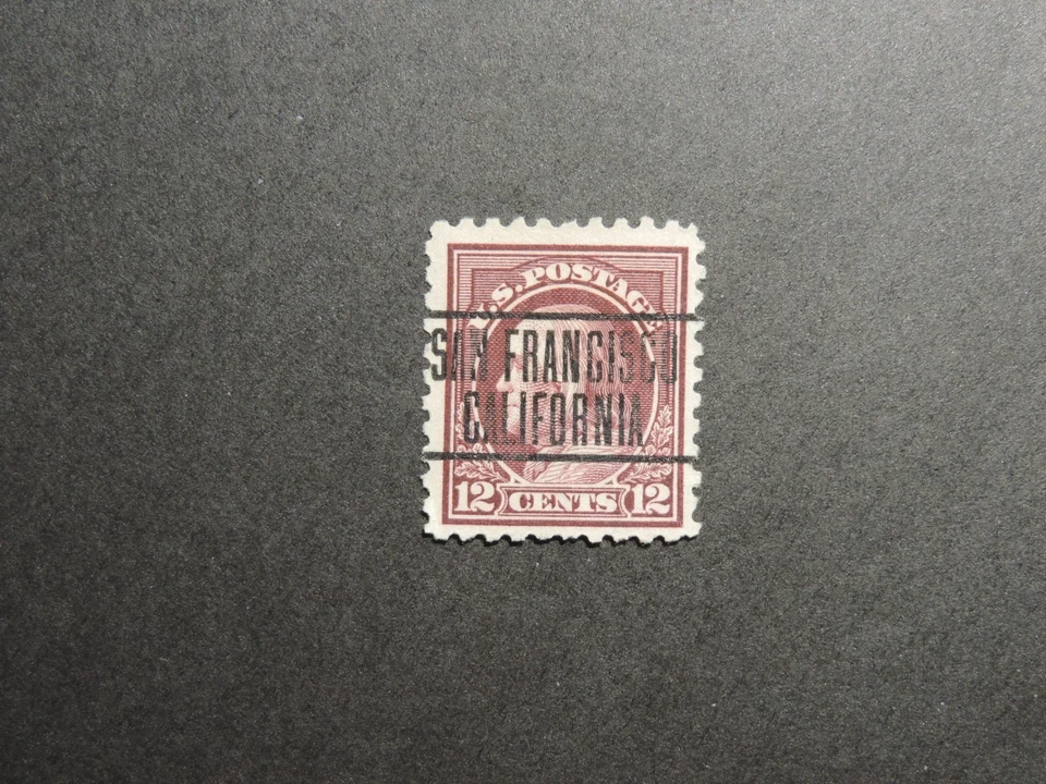 Scott 474 de EE. UU. muy fino, Franklin 12 centavos CA precancelado como nuevo Foto 2 de 4