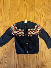 H M Baby 12 Months Sweater Button Down Long Sleeve Christmas Holiday