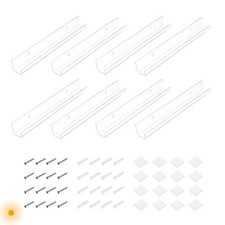 WELDUN Floating Shelves, Set of 6 Wall Mounted Shelf, Picture Ledge Display,