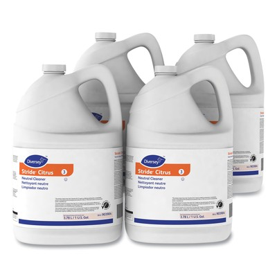 #ad Diversey Stride Neutral Cleaner Citrus 1 gal 4 Bottles Carton 903904 $66.38