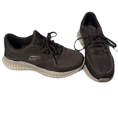 Men's Skechers Lite Weight Memory Foam Black w/ Gray Soles Size 9
