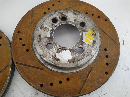 02 03 04 05 06 BMW Mini Cooper Brake Rotor Set Of 4 Drilled & Slotted - Picture 7 of 12