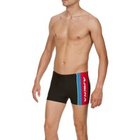 Arena Herren Badehose Schwimmhose Runner Short, Schwarz/Rot/Blau, D5 UK/USA34