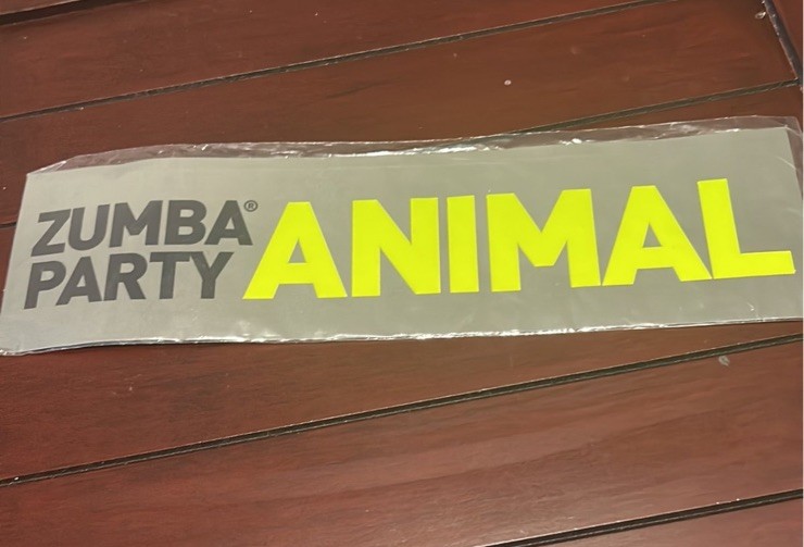Rare Vintage Zumba Party Animal Bumper Sticker
