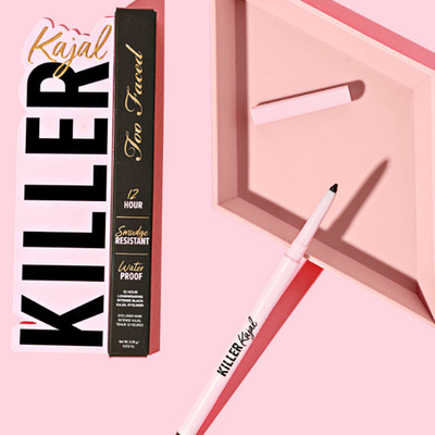 Too Faced Killer Kajal 12H Waterproof LongWear Eyeliner INTENSE BLACK 0.35g NIB