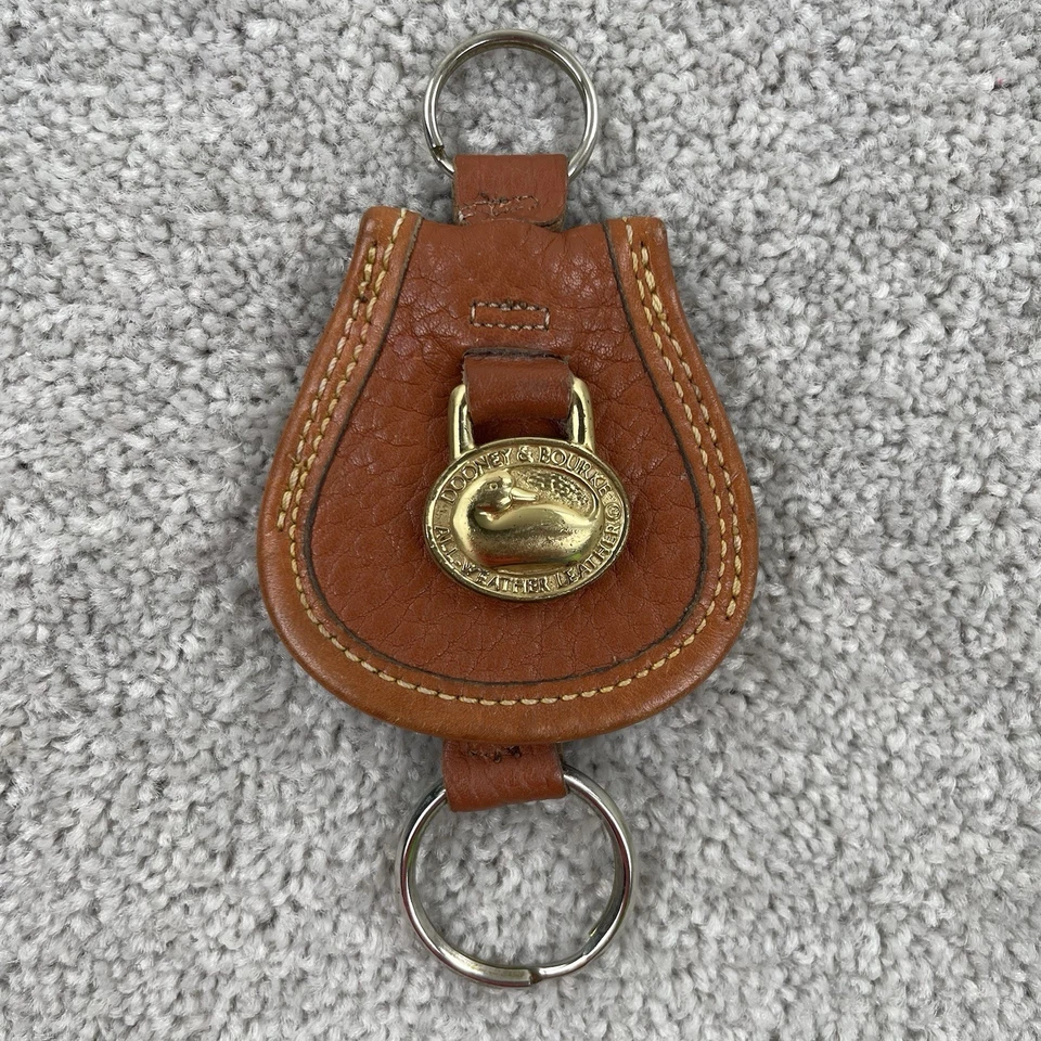 Llavero De Colección Dooney Bourke Cuero Trenzado Llavero Dije Logo Foto 3 de 4
