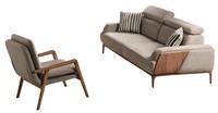 Elegantes Beiges Wohnzimmer Set Stilvolles Stoffsofa Polstersessel