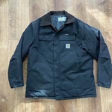 Vintage Carhartt Quilted Artic Jacket Black CQ185 Men s 48 XL Detroit Chore