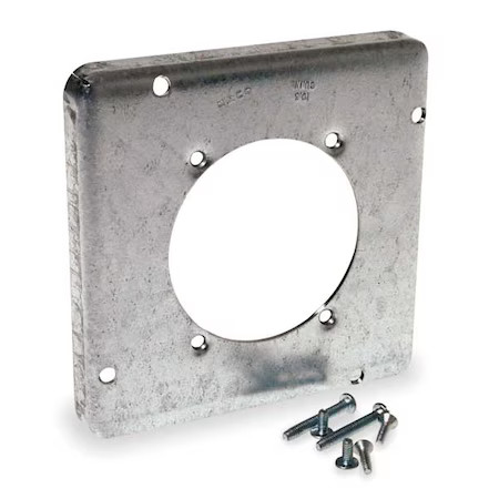 Raco 888 Box Cover, Old Work Box Type, 2 Gang, Galvanized Steel, Single