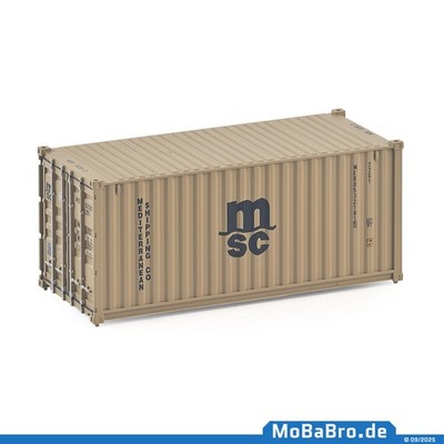 Gelber 20ft Container ''Mediterranean Shipping Company - MSC'' in 1:87 (H0)