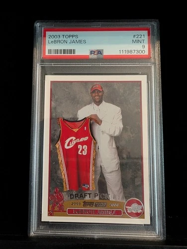 LeBron James 2003-04 Topps Basketball Rookie Card RC #221 PSA 9 MINT CAVS
