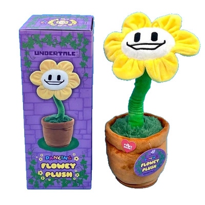 Undertale Musical Dancing Flowey Plush Figure 14  Official Plushie Flower Statue