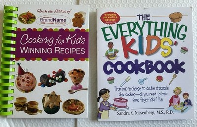 2 Books  Cooking  For Kids winning Recipes + Everything kids Cookbook  excellent