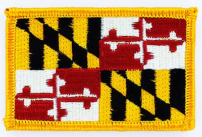 AUFNÄHER Patch FLAGGEN flagge MARYLAND USA STAATEN flag Fahne 7x4.5cm 