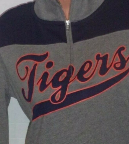 Victoria's Secret MLB Large Pink Detroit Tigers Quarter Zip New Slim Fit Lightwt - Picture 3 of 8