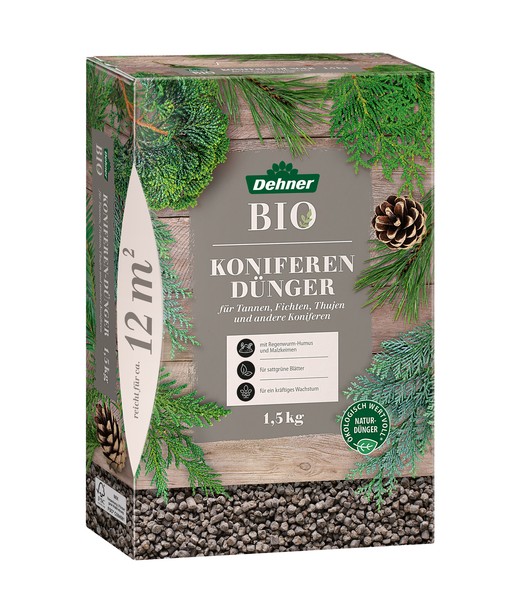 KoniferendüNger Npk-DüNger Mit SpurennäHrstoffen 1.5 Kg FüR Ca 12 Qm, Dehner Bio-image