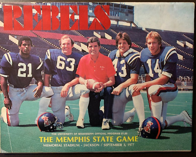 Ole Miss Rebels 9/3/1977 NCAA football program vs Memphis State | eBay