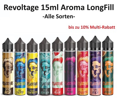 Revoltage Aroma Longfill 10/15ml (Flex Overdosed) in 75ml Flasche - ALLE SORTEN