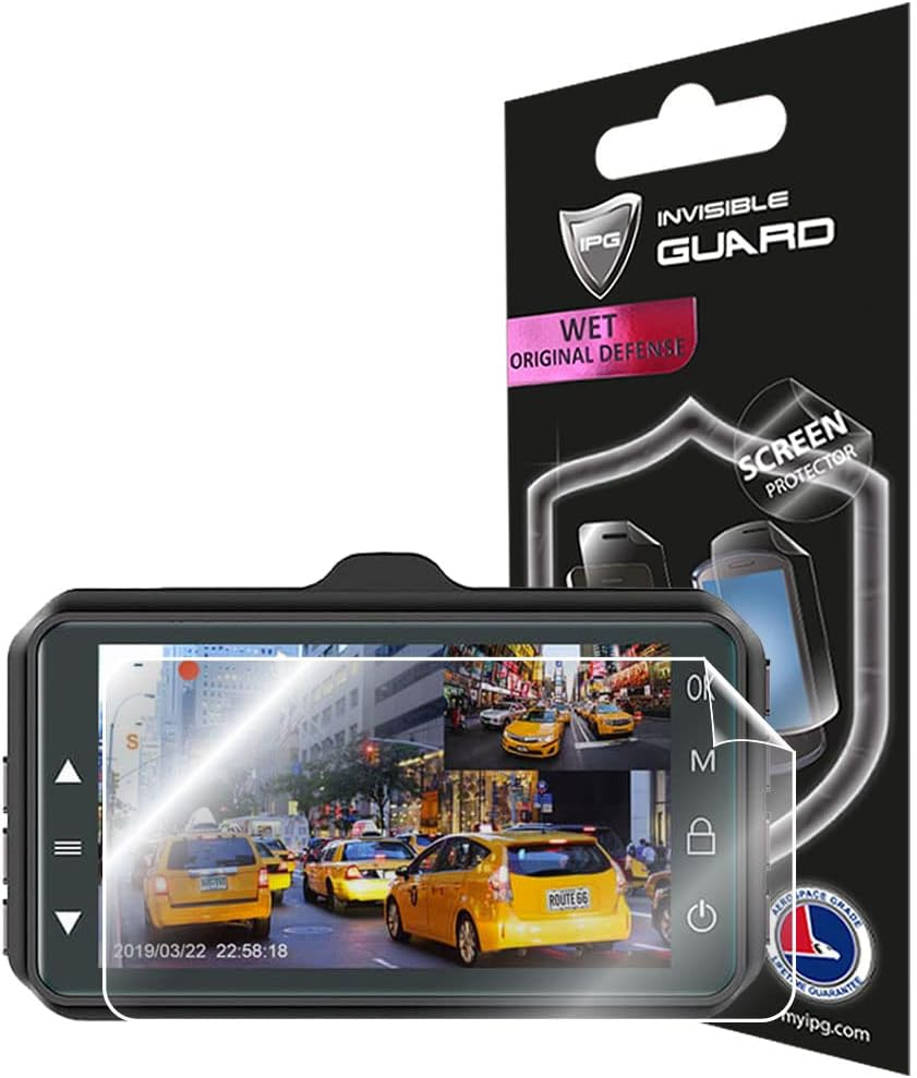 for CHORTAU Dual Dash Cam 3 Inch Dashboard Camera Screen Protector (2 Units) Inv