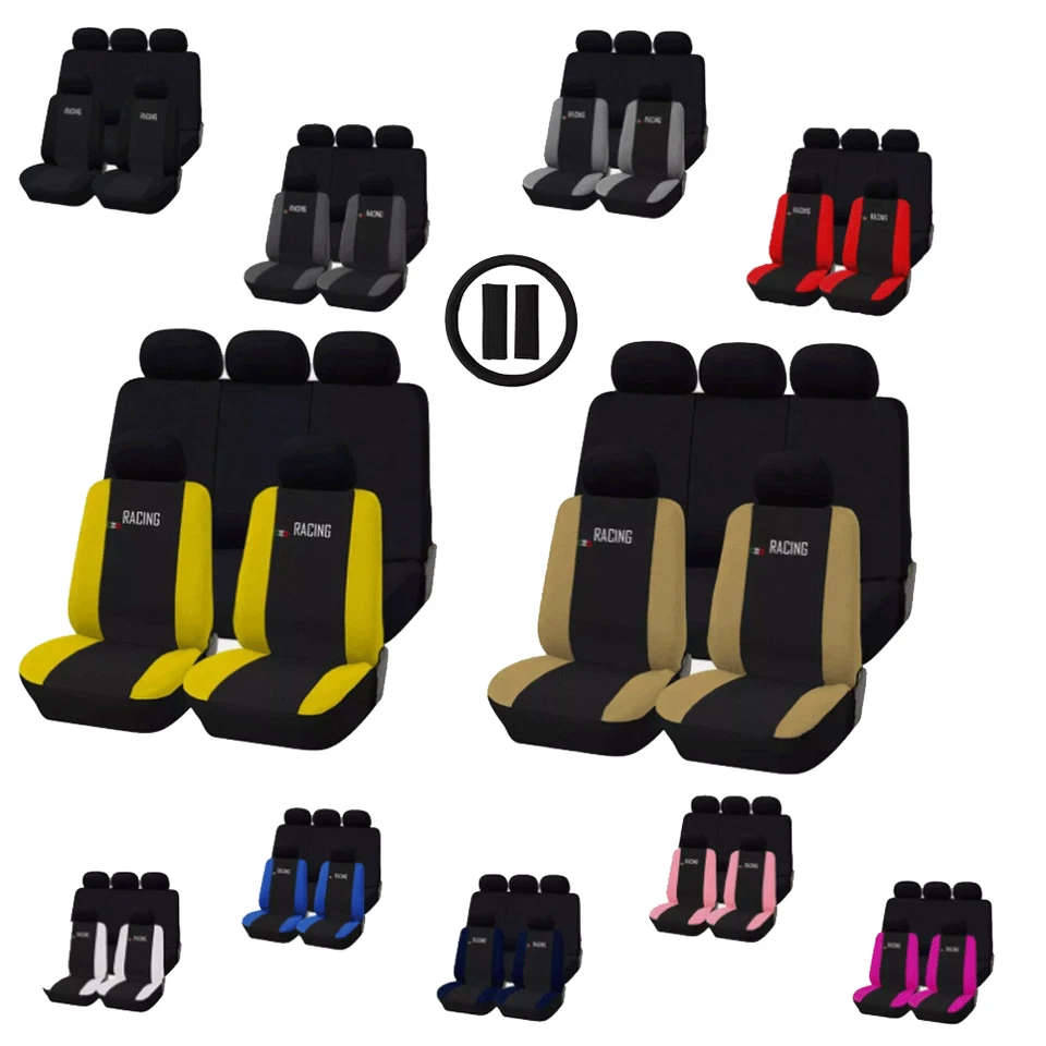 Coprisedili Auto Universali Posteriori Racing LS01 Set Completo e Coprivolante