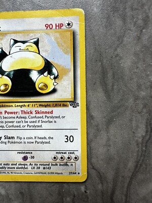 Pokémon TCG Snorlax Jungle 27/64 Regular Unlimited Rare | eBay
