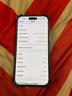 Apple iPhone 16 Pro Max - 512 GB - Gold Gray (Unlocked)