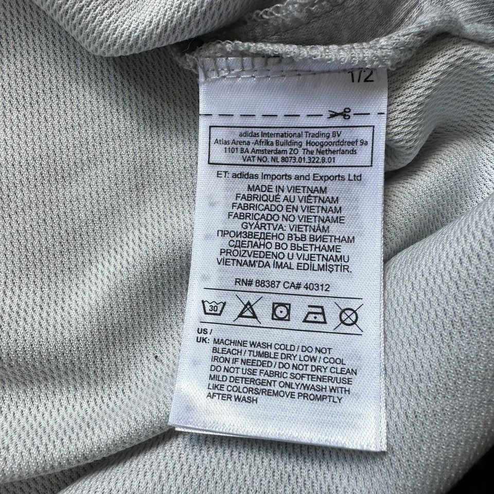Adidas женская рубашка серый белый L длинным рукавом логотип футболка обучение толстовка - Изображение 4 из 4
