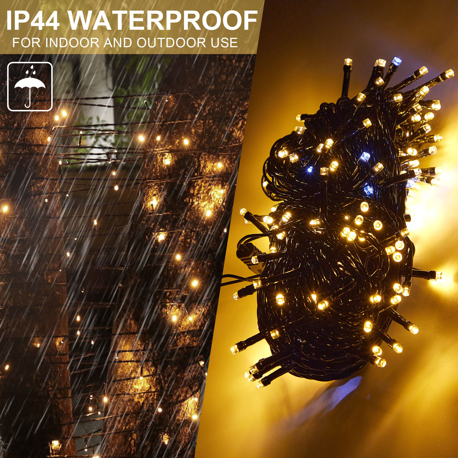 20M LED String Fairy Lights Mains Plug In Christmas Outdoor Indoor Garden Tree eBay