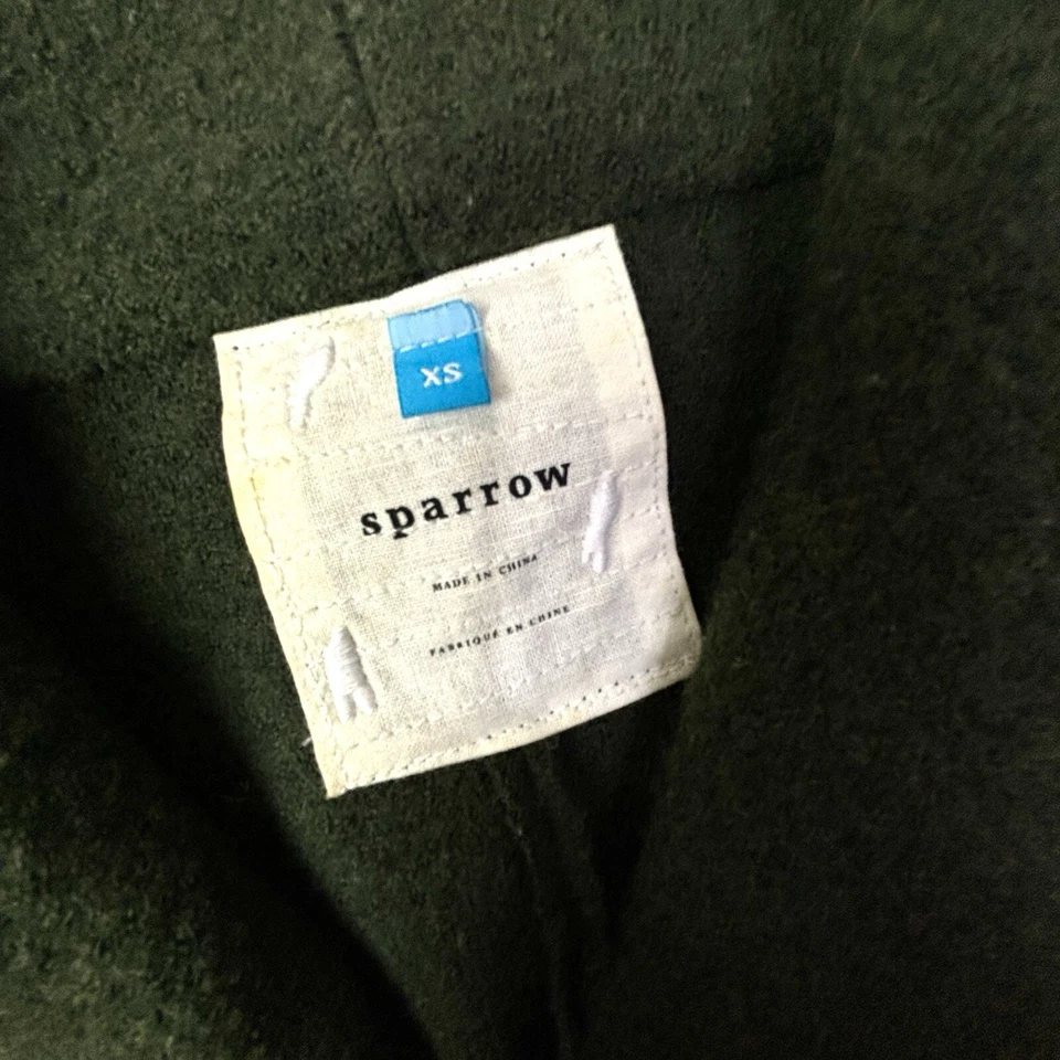 Abrigo Suéter Sparrow Anthropologie XS Mantón 100% Lana Cinturón Minimalista Usado en Excelente Condición Foto 4 de 4