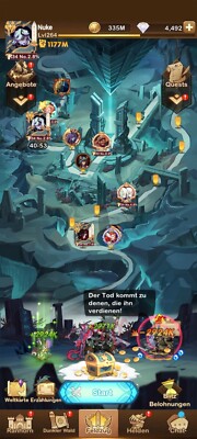 AFK Arena Acc.Level 450. Chapter 40-53. Few limited skins. 4000 points to vip 12