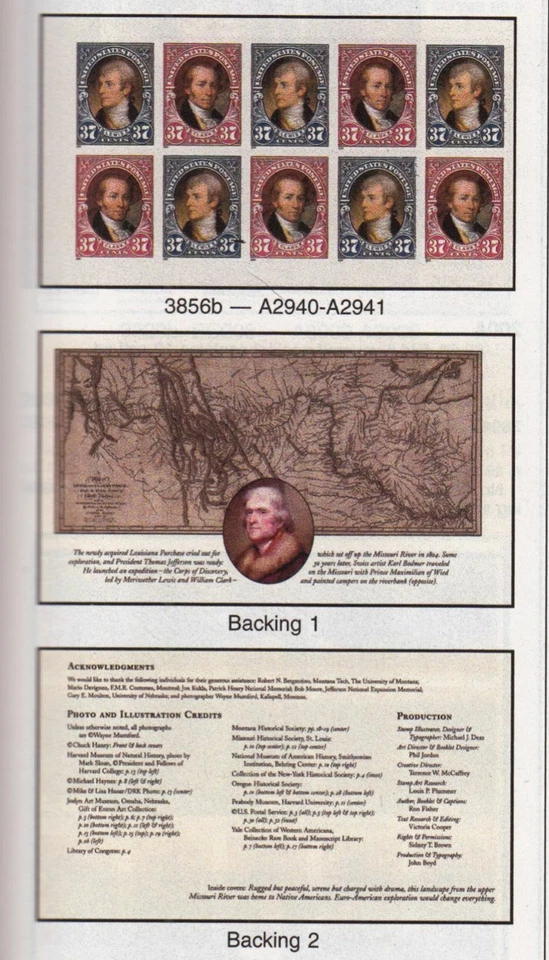 2004 Lewis & Clark Expedition 37c MNH BOOKLET Sc BK297 with 2 panes of 3856b - Image 3 of 3